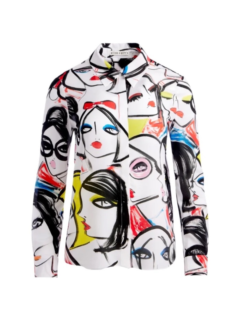 Alice + Olivia Blair Z Willa Silk Top size M - Picture 6 of 14